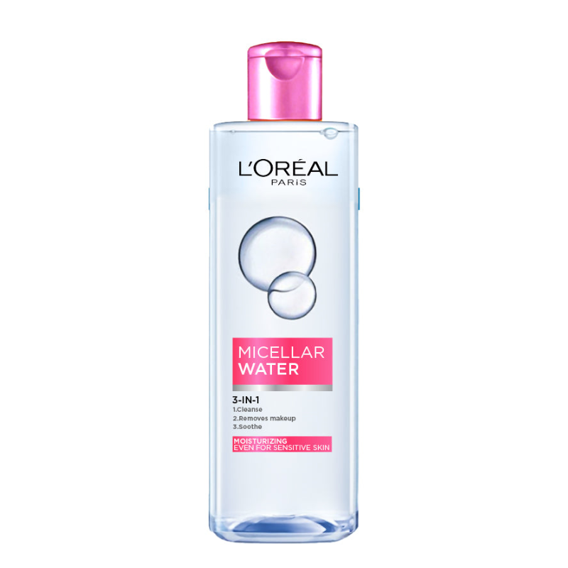 3-in-1 Refreshing and Moisturizing Micellar Water, Cleanse, Remove Makeup and Soothe, for Sensitive and Normal to Dry Skin 400ml