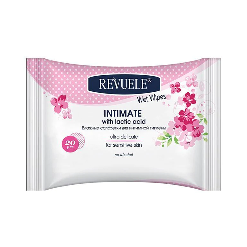 Revuele Wet wipes INTIMATE for sensitive skin with lactic acid, per pack