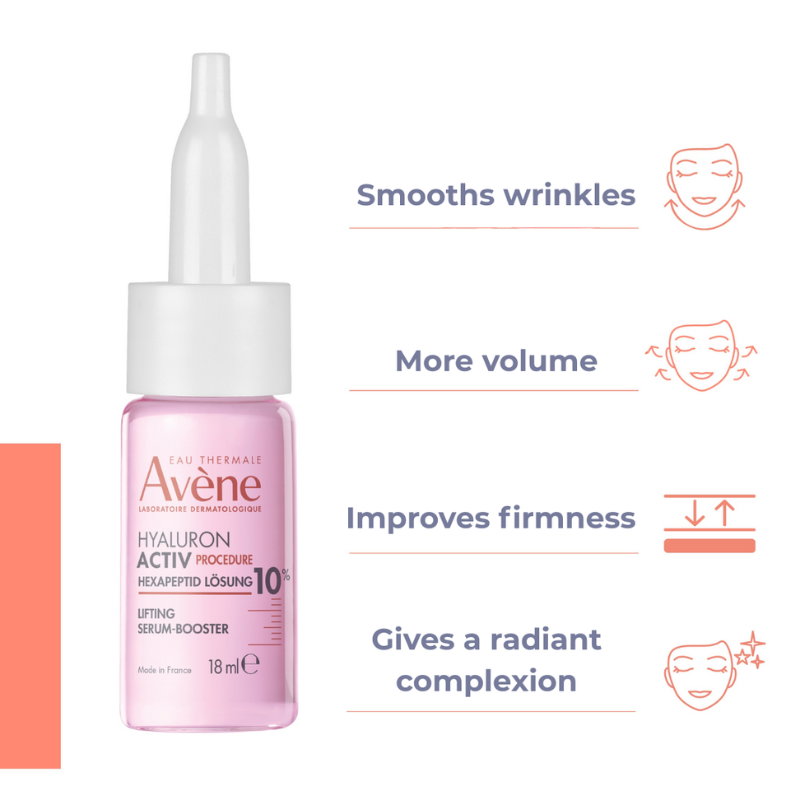 Avene Hyaluron Activ Firming Serum l 10% Hexapeptide Solution 18ml l Anti-Aging Lifting Serum for Wrinkles & Firmness