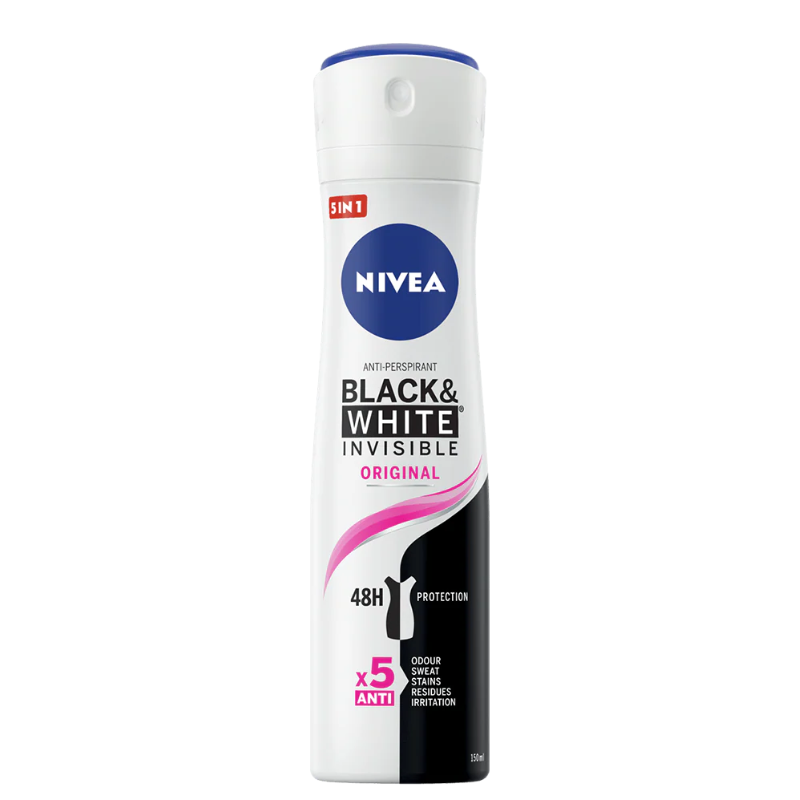 Nivea Invisible Black & White Original Spray Deodorant - 150ml