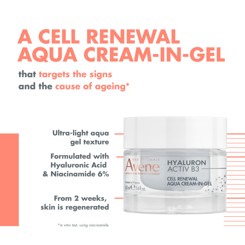 AVENE HYALURON ACTIV B3 AQUA GEL-CREME REGENERATION CELLULAIRE 50 ML