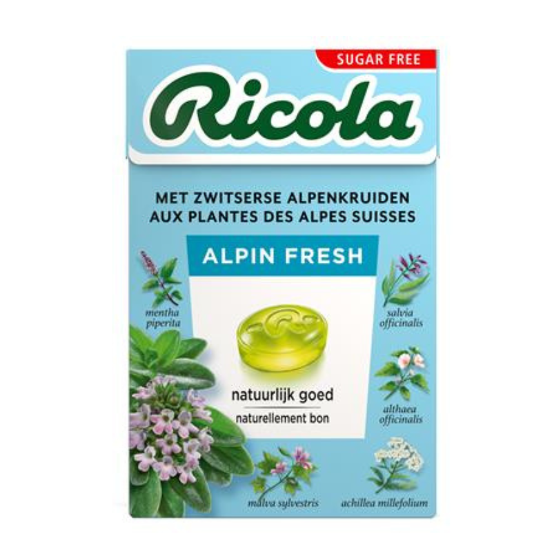 Ricola Alpin Fresh Swiss Herbal Sugar Free Sweets 45g