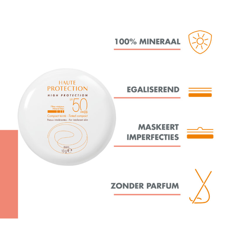 Avene High protection Compact tinted Sand SPF50, for intolerant skin, 10g