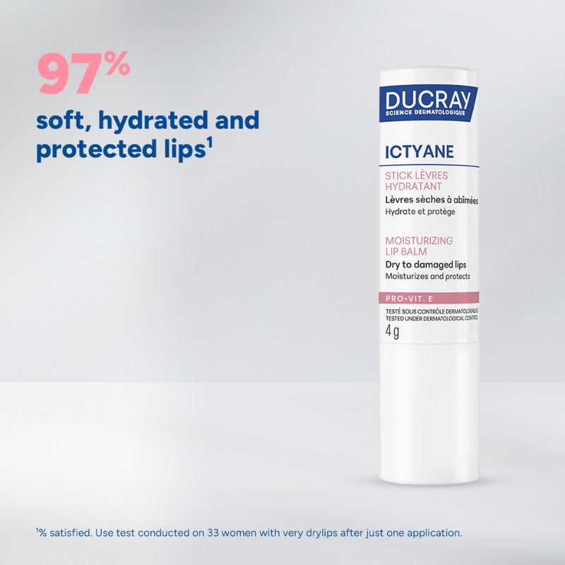 Ducray Ictyane Moisturizing Lip Balm, for dry lips, 4g