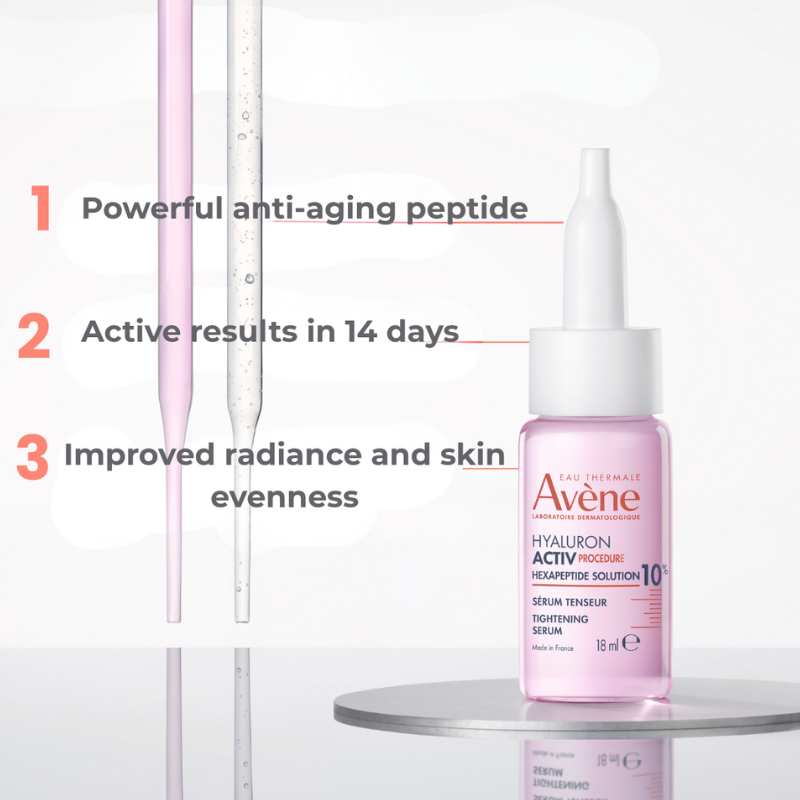 Avene Hyaluron Activ Firming Serum l 10% Hexapeptide Solution 18ml l Anti-Aging Lifting Serum for Wrinkles & Firmness
