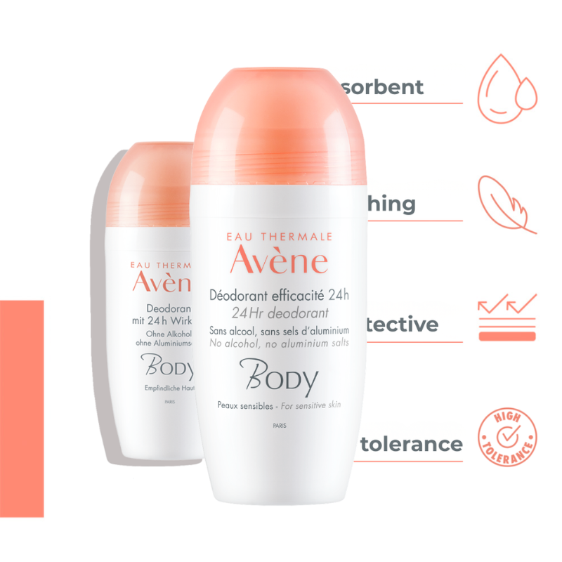Avene Body 24-hour effective deodorant, 50ml