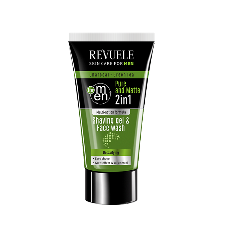 MEN CARE CHARCOAL AND GREEN TEA Shaving gel an Face wash 2in1