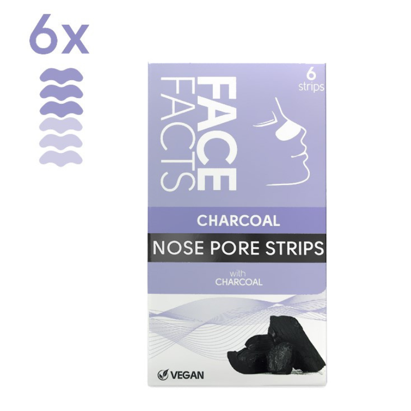 6x Charcoal Nose Pore Strips