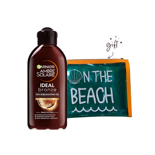 Garnier - Ambre Solaire Ideal Bronze Tan Sublimating Oil and a free pouch