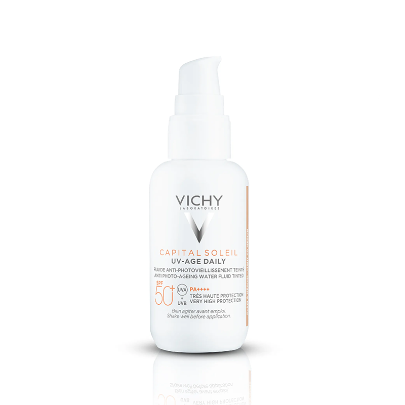 VICHY CAPITAL SOLEIL UV-AGE DAILY ANTI PHOTO-AGEING WATER FLUID TINTED SPF 50+