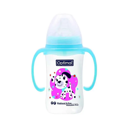 w/neck feeding bottle 240 ml w/handle