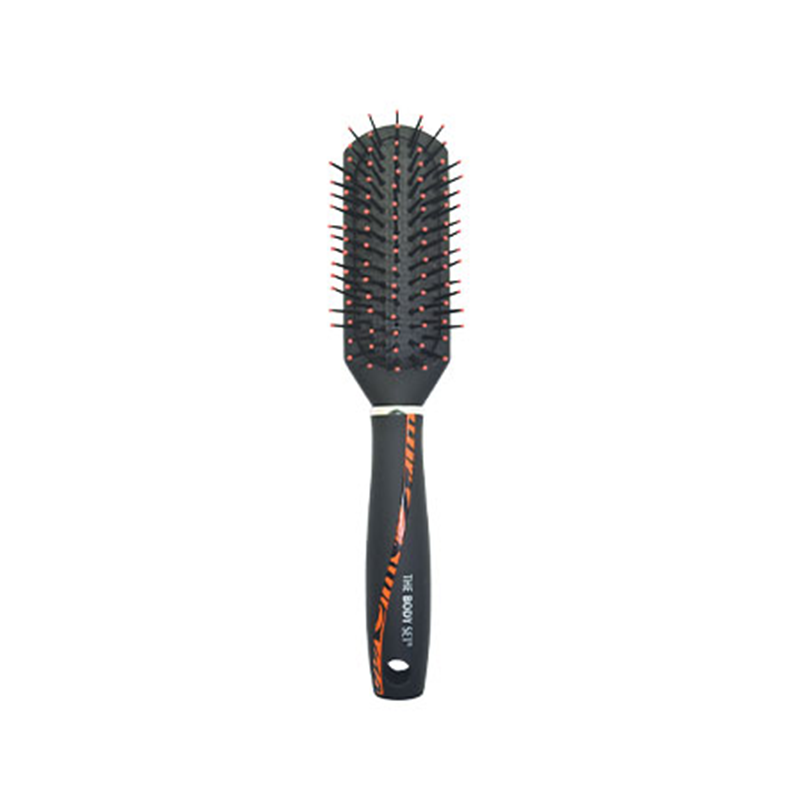 HAIR BRUSH WITH RUBBER COATING