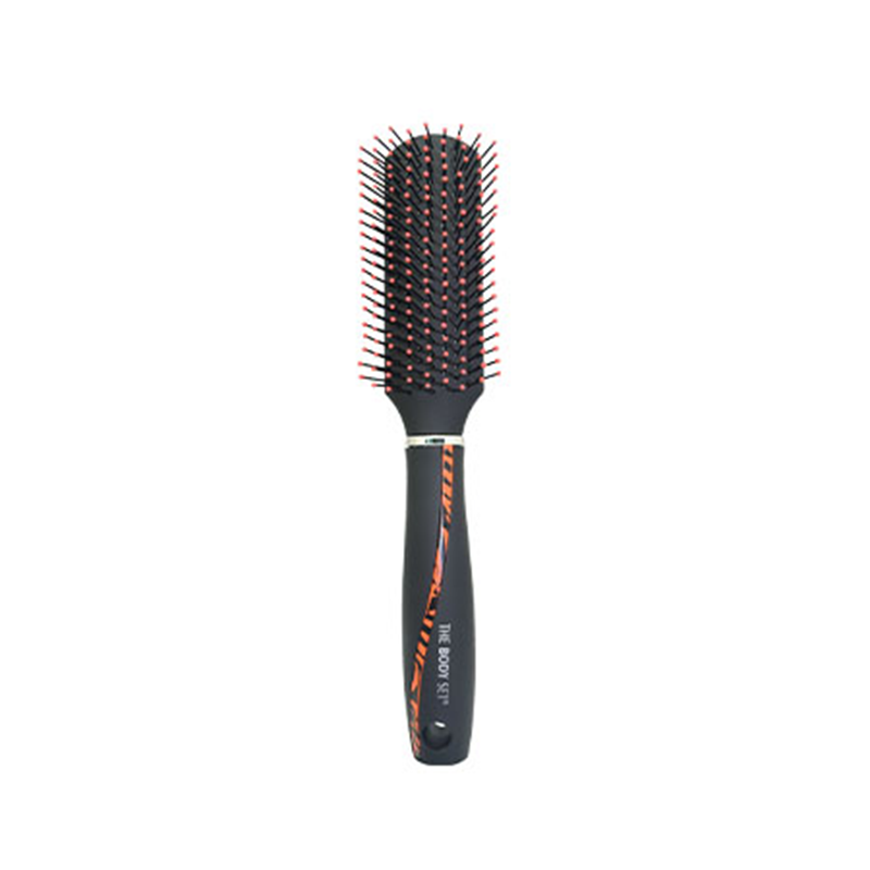 HAIR BRUSH WITH RUBBER COATING