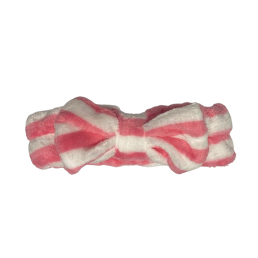 Bath hair band - pink strip