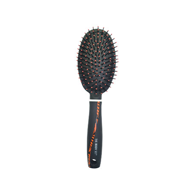 HAIR BRUSH WITH RUBBER COATING