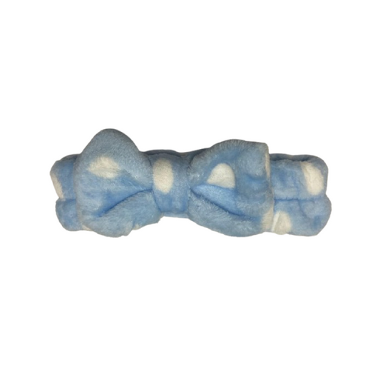 Bath hair band - blue dot
