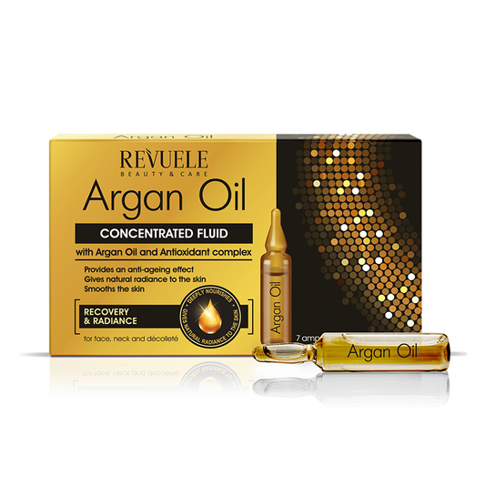 Ampoules Argan Oil Concentrated fluid with Argan Oil and Antioxidant complex for face, neck