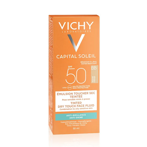 CAPITAL SOLEIL BB TINTED DRY TOUCH FACE FLUID SPF50+