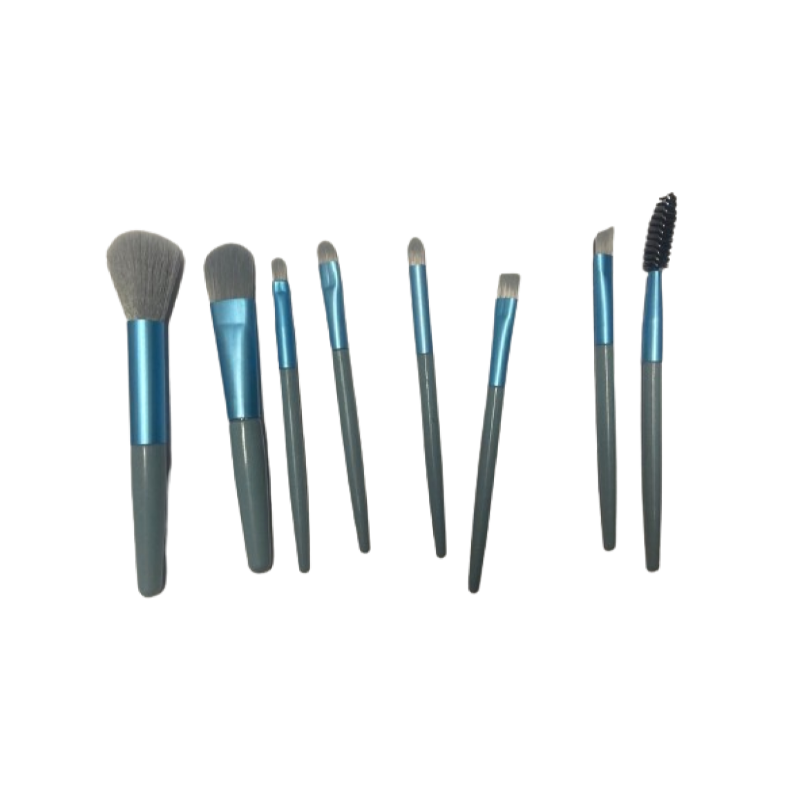 8pcs Makeup Brushes - blue