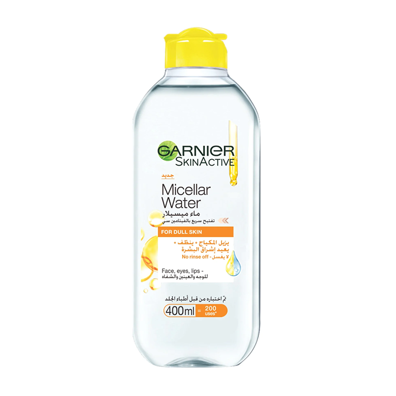 Garnier Vitamin C Micellar Water Facial Brightening Cleanser and Makeup Remover