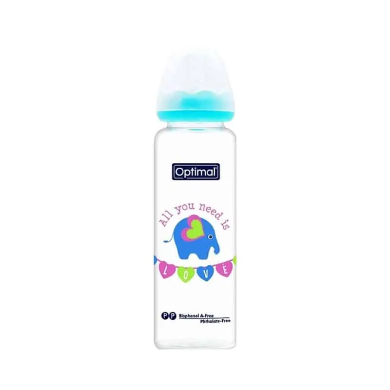 GLASS FEEDING BOTTLE 240ML COLORED