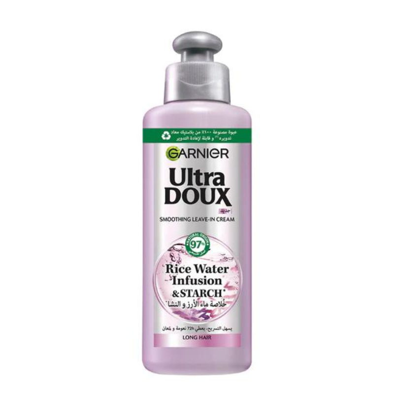 Garnier Ultra Doux Rice Water Infusion & Starch, Leave In Cream, for Long Hair