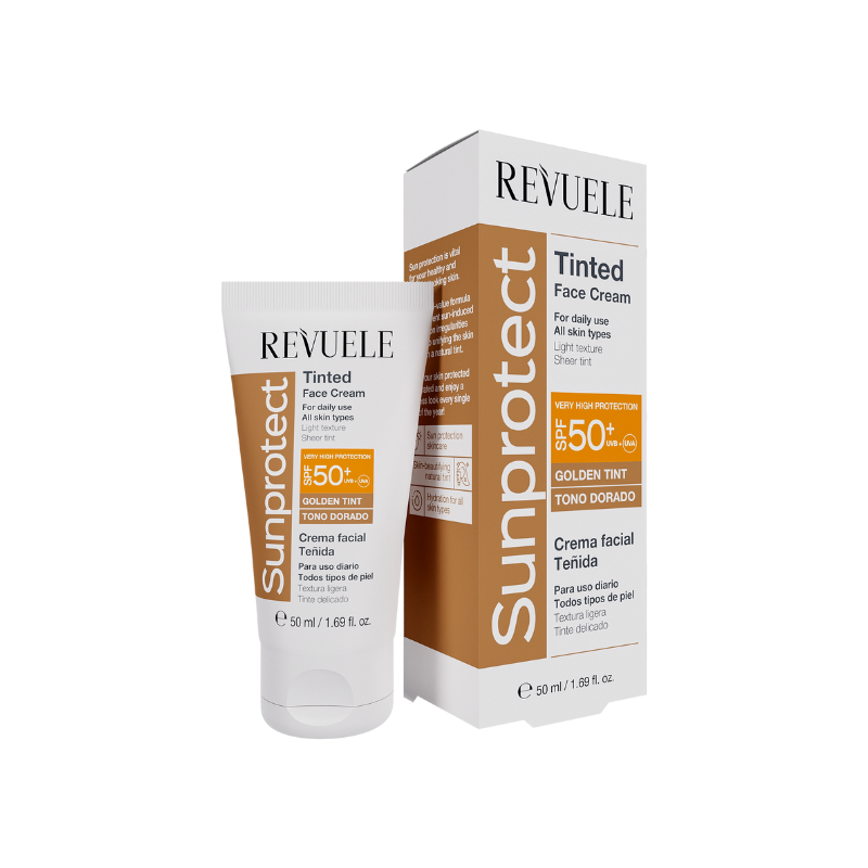 REVUELE SUNPROTECT TINTED FACE CREAM – GOLDEN TINT, SPF 50+