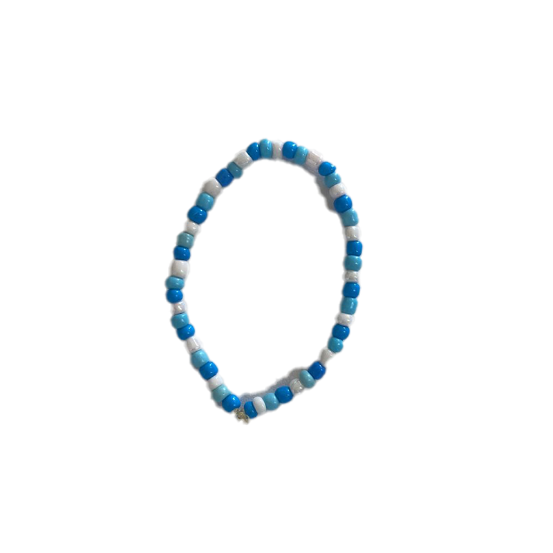 Blue & White Bracelet Pearled