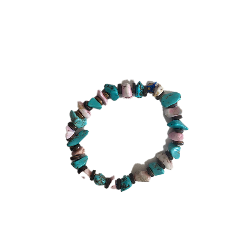 Blue, Pink & Black Stoned Bracelet