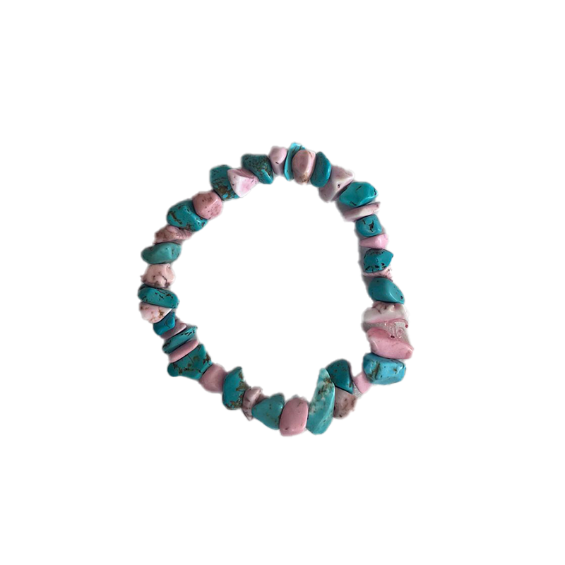 Blue & Pink Stoned Bracelet