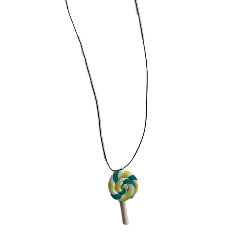 Green & Yellow Lollipop Necklace