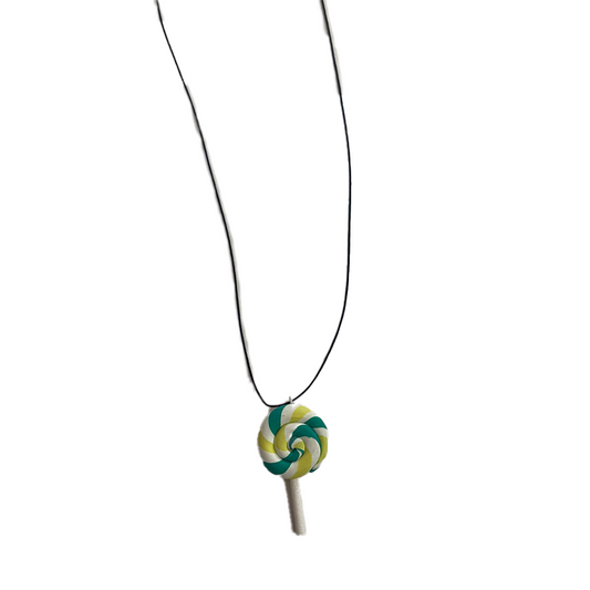 Green & Yellow Lollipop Necklace