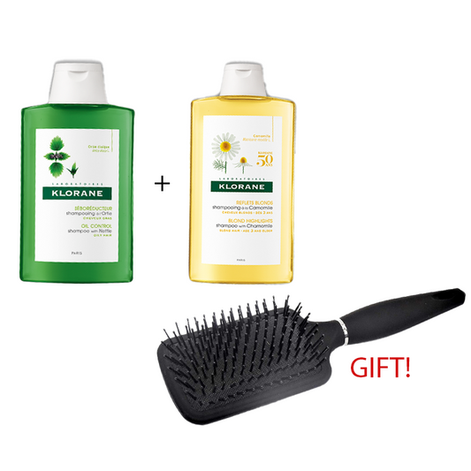 CAMOMILLE SHAMPOO + ORTIE SHAMPOO SEBOREGULATEUR + (FREE) HAIR BRUSH