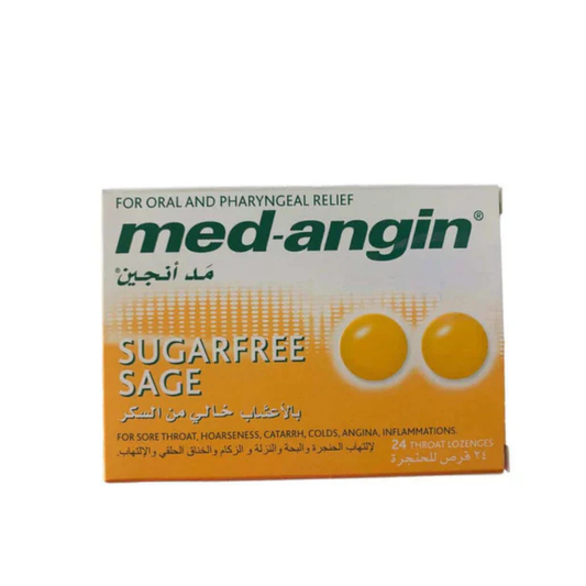 Med-Angin Sage Sugarfree 24 Lozenges