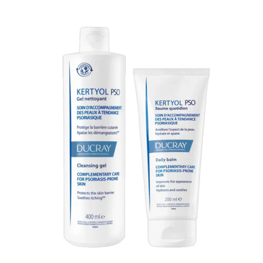 Buy DUCRAY KERT PSO CLEANSING GEL 400ML + Get 40% OFF: DUCRAY KERTYOL PSO BAUME QUOTIDIEN 200 ML