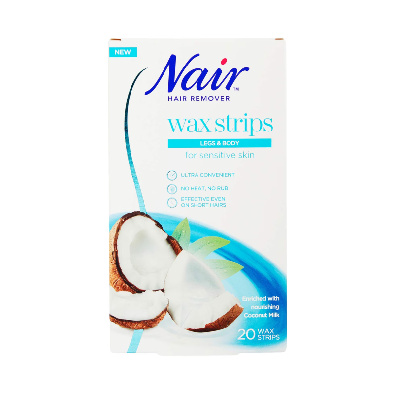 NAIR BODY WAX STRIPS COCONUT 20S