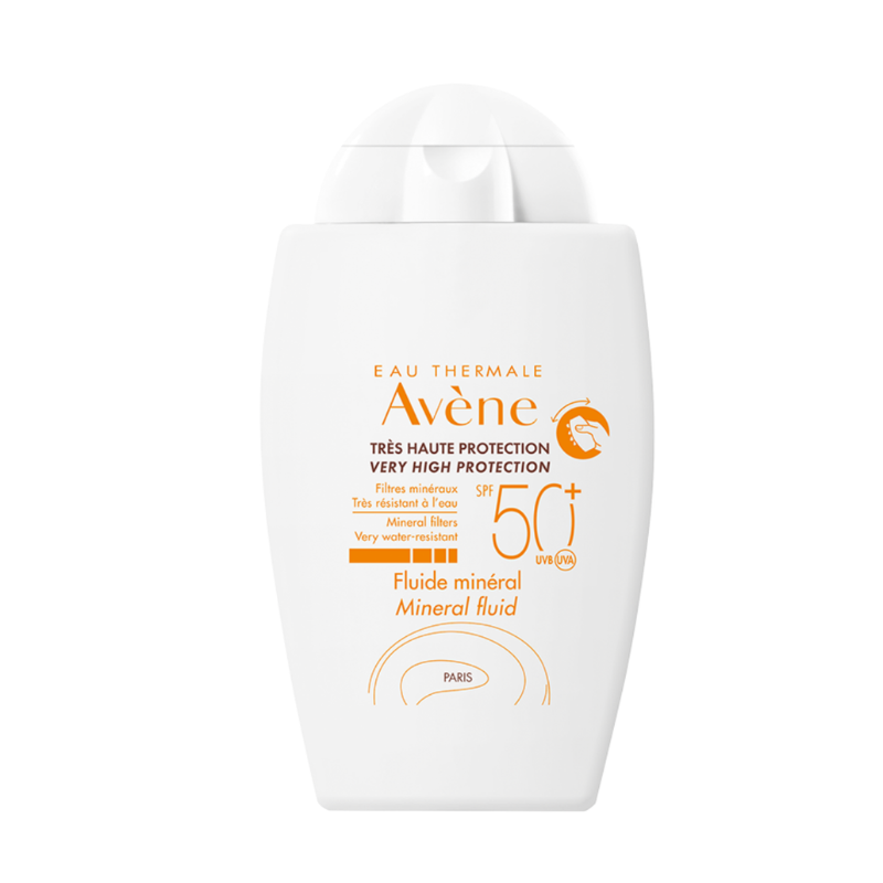 Avène mineral fluid SPF50+ Sunscreen 40ml | Ultra Light 100% Mineral Filter for Intolerant Skin - Matte Finish