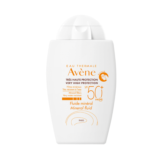 Avène mineral fluid SPF50+ Sunscreen 40ml | Ultra Light 100% Mineral Filter for Intolerant Skin - Matte Finish