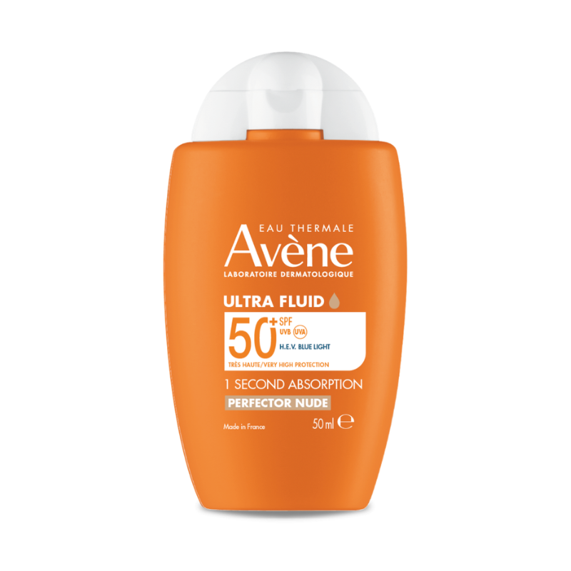 Avène Ultra Fluid Tinted Perfector SPF 50+ Sunscreen 50ml | Ultra Light Tinted Sunscreen for Sensitive Skin - no white cast 