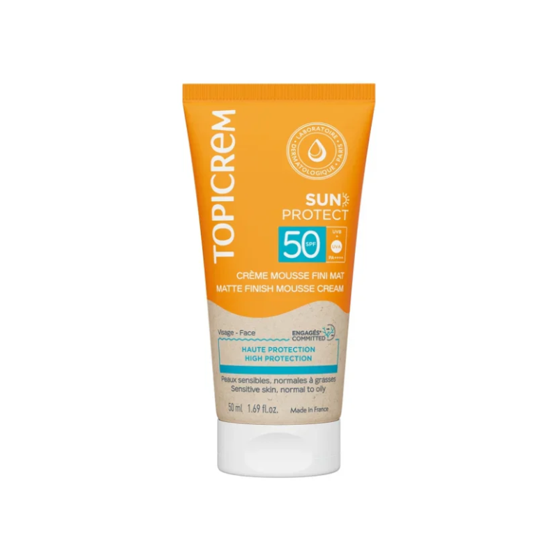 Sun protect matte finish mousse cream spf50+