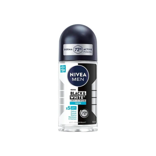 48H Black & White Invisible Fresh Deodorant 50ml - For Him