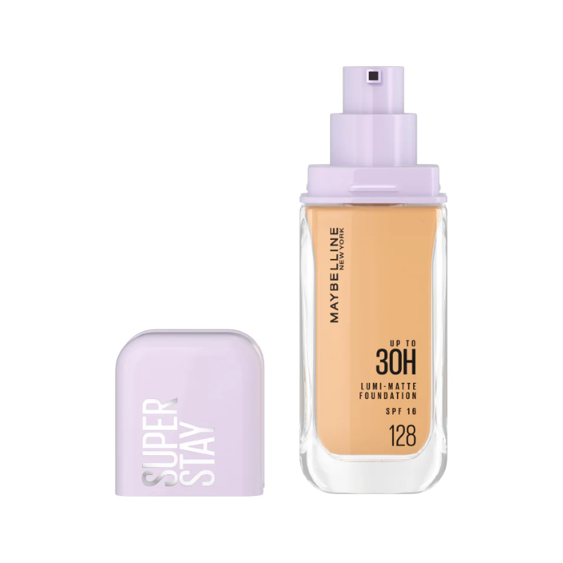 Maybelline New York Super Stay Lumi-Matte, Light As Air Foundation - 30H Longwear Shade 128