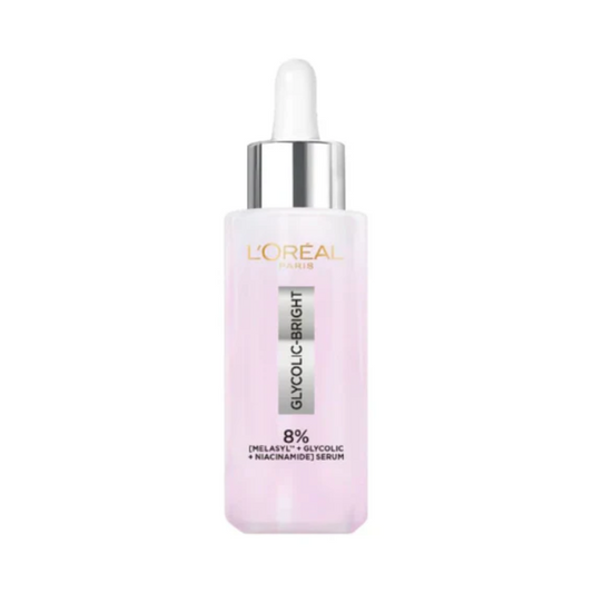 L’Oréal Paris Glycolic Bright Serum with 8% [Melasyl ™ + Glycolic Acid + Niacinamide] face serum for Dark Spots & Brightening 30ml