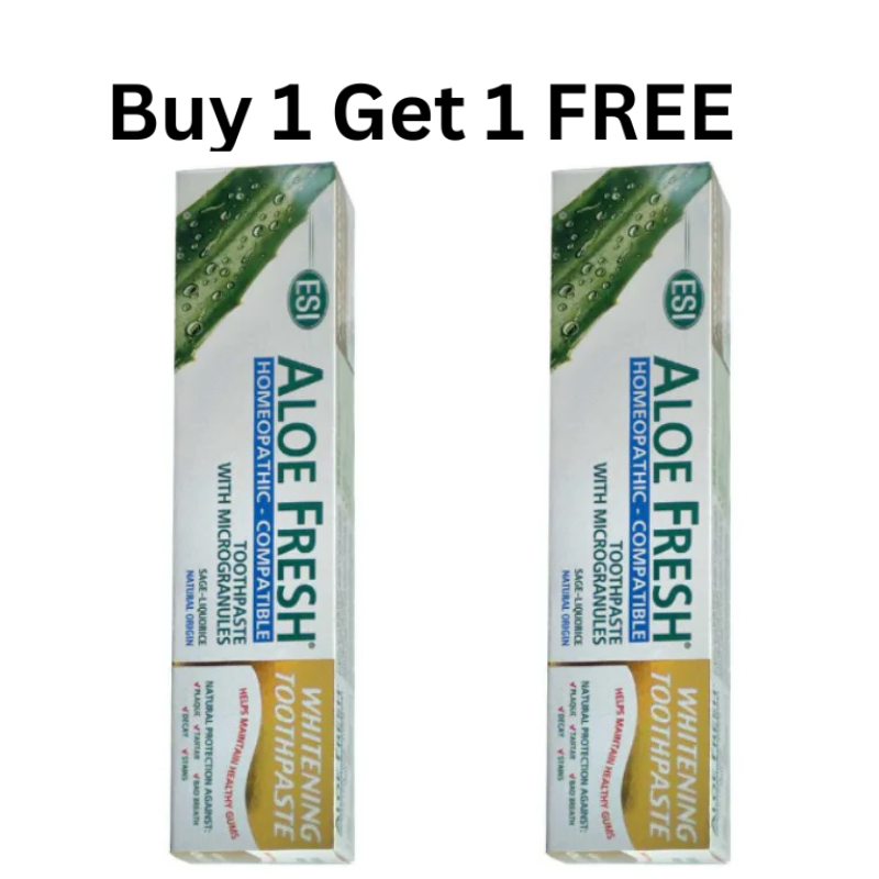 Buy 1 Get 1 Free ESI Aloe Fresh Whitening Toothpaste with Microgranules