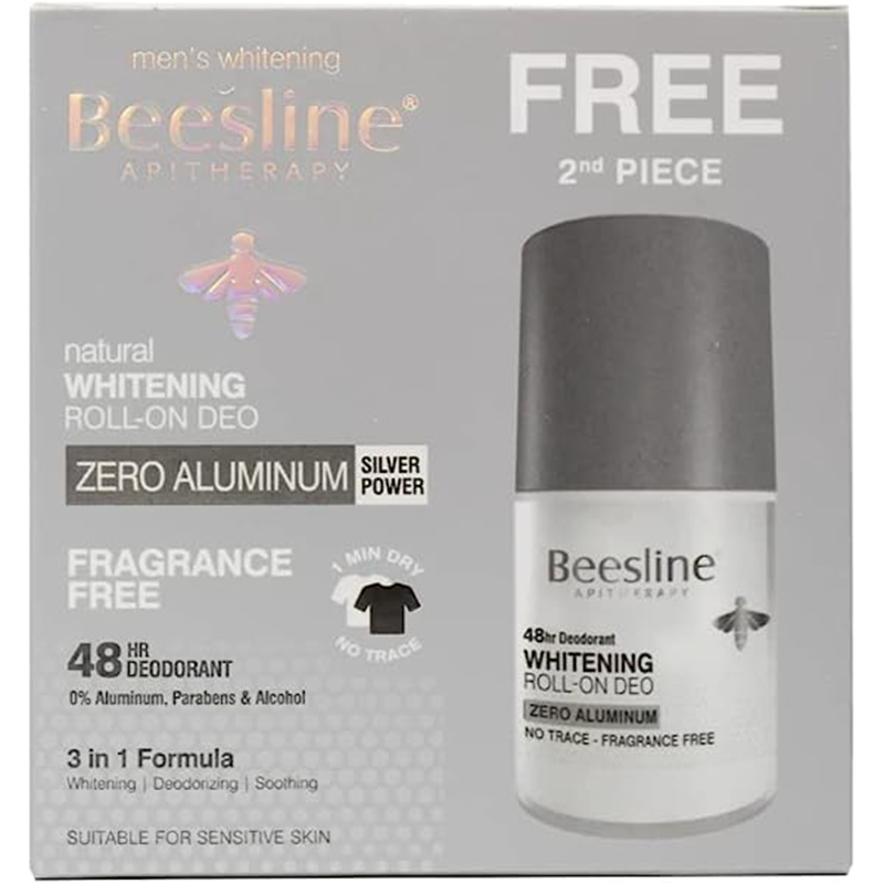 Buy 1 Get 1 Free: Beesline Natural Whitening Roll On Deodorant Zero Aluminum Fragrance Free 50ML