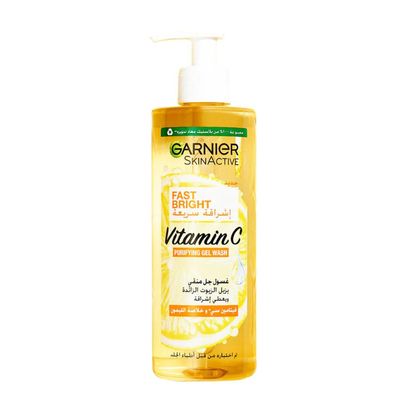 GARNIER FAST BRIGHT VITAMIN C BRIGHTENING PURIFYING FACE GEL WASH