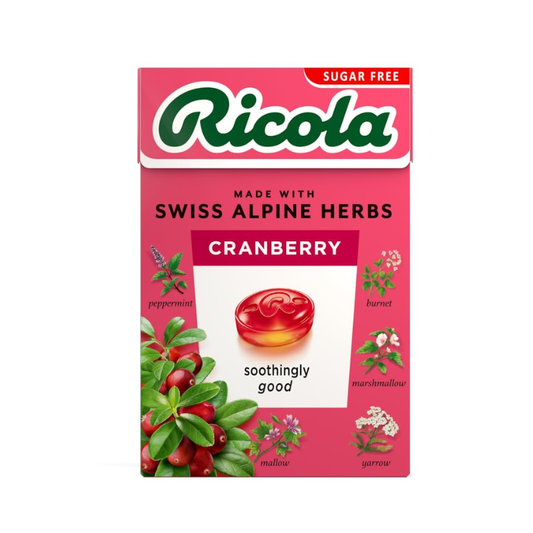 Ricola Cranberry Swiss Herbal Sweets Box 45g