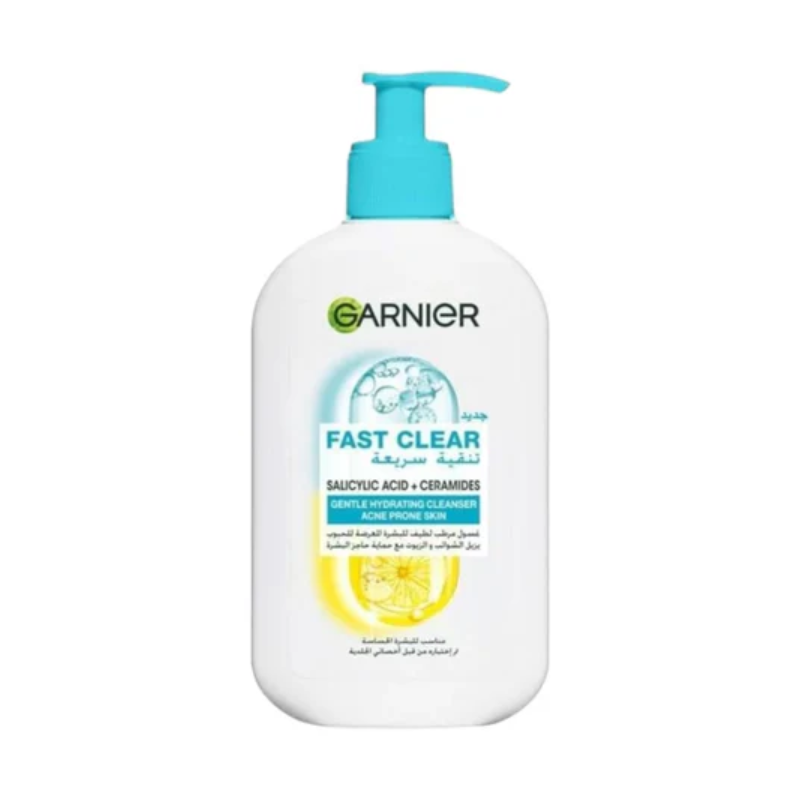 GARNIER Fast Clear Salicylic Acid Gentle Cleanser Face Wash for Acne Prone Skin